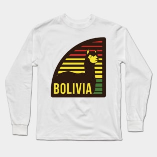 Bolivia Alpaca La Paz Cochabamba Flag Bolivian Santa Cruz Condor Long Sleeve T-Shirt